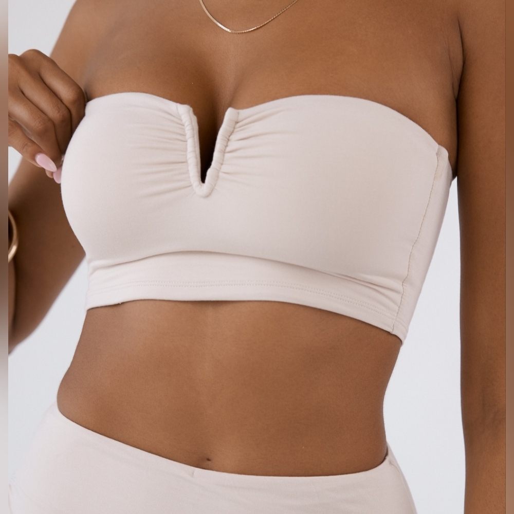 Klassy Network Brami,  V Tube Top in Sand, Size Medium, Worn Once
